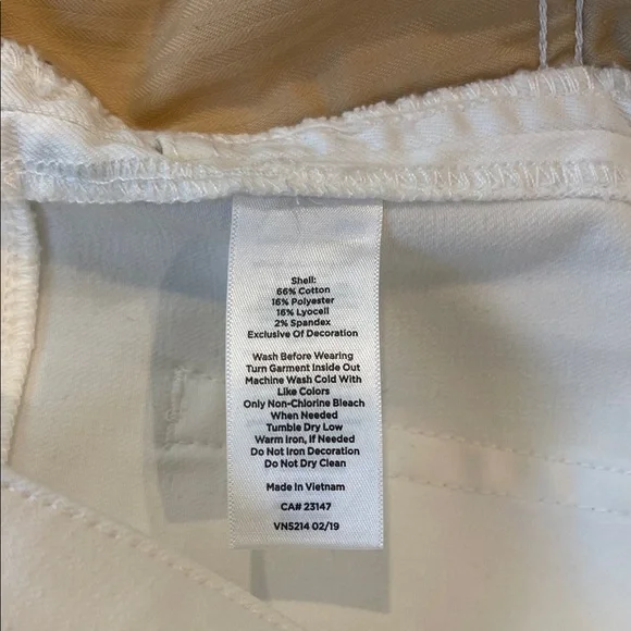 Talbots White Ankle Jeans with Dark Blue Stripe - Picture 4 of 4